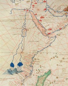 Deel van Afrika, uit een Atlas van de Wereld in 33 Kaarten, Venetië, 1 september 1553 (detail)